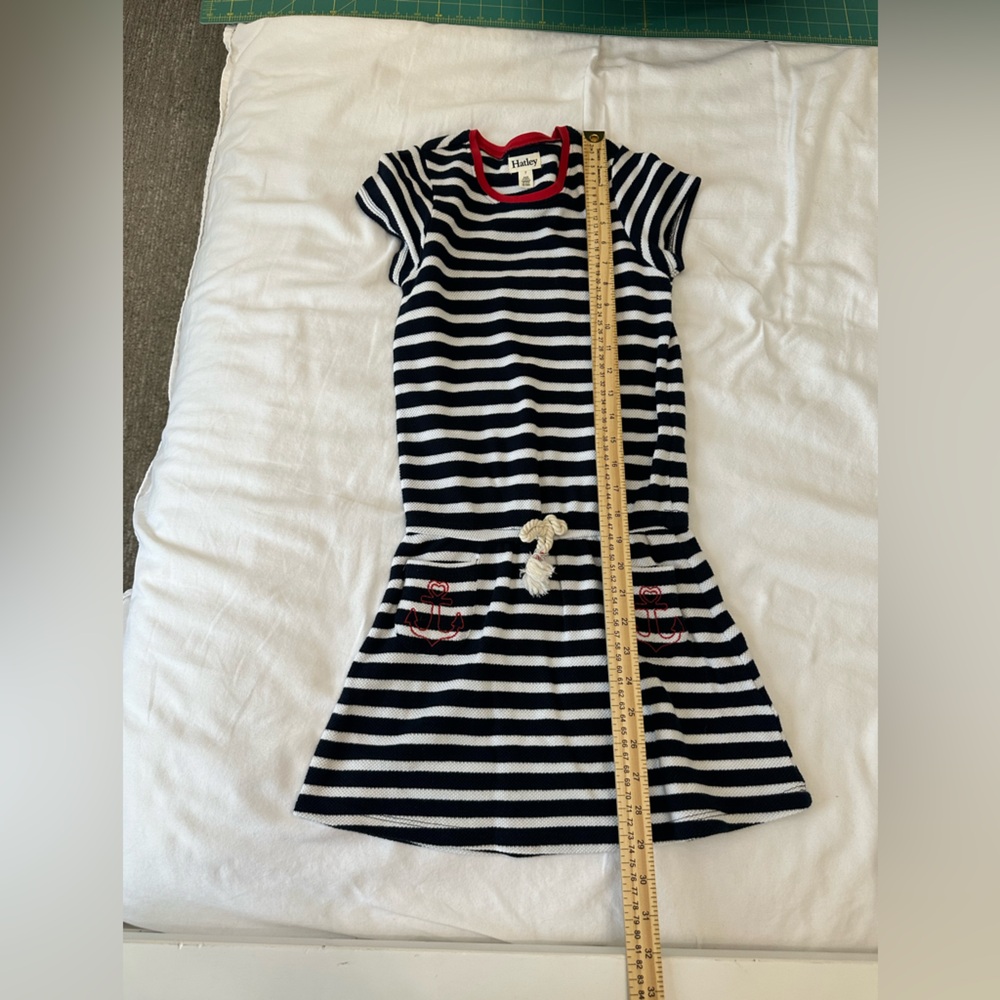 Hatley knit woven little kid girl nautical dress drop waist